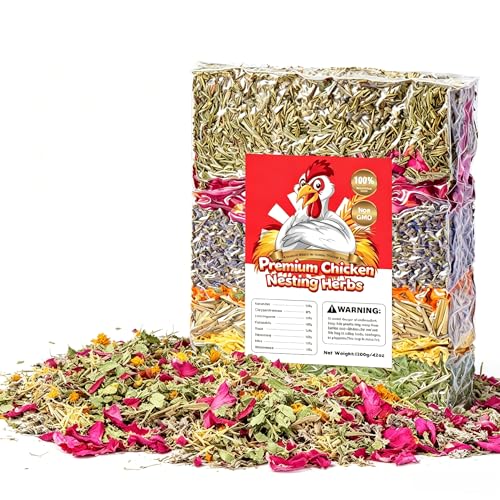 42oz Premium Chicken Nesting Herbs – Natural Dried Blend, Lavender Rose Mint Mix, Helps Reduce Odors and Freshen Coop Naturally, Relaxing & Calming Herbs for Happy Hens - size: 2.63 Pound (Pack of 1)