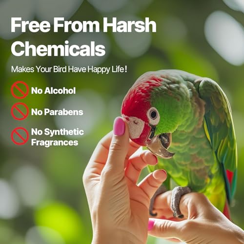 Aloe Vera Bird Spray for Birds - Bird Safe Moisturizing Mist Skin Soothing & Hydrating Mist Conditions Feathers, Gentle for Daily Use - Birds Fine-Mist Application Odor-Free Pure Cold-Pressed Aloe