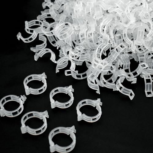 200 Pcs Plant Support Garden Clips, Tomato Clips, Crop Clips for Vine Vegetables, Fixing Tomato, Sweet Pepper, Eggplant, Makes Plants Grow Upright and Healthier - color: White