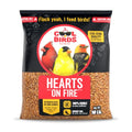 Cool Birds Hearts on Fire Hot Bird Seed, 10 lb | 100% Hulled Sunflower Hearts with Chili Pepper Oil – No Waste Bird Seed for Outside Feeders