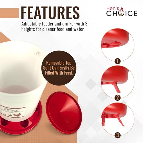 Hen's Choice™ Chick Feeder and Waterer Set, 6.5 lb Feeder, 1.5 L Waterer
