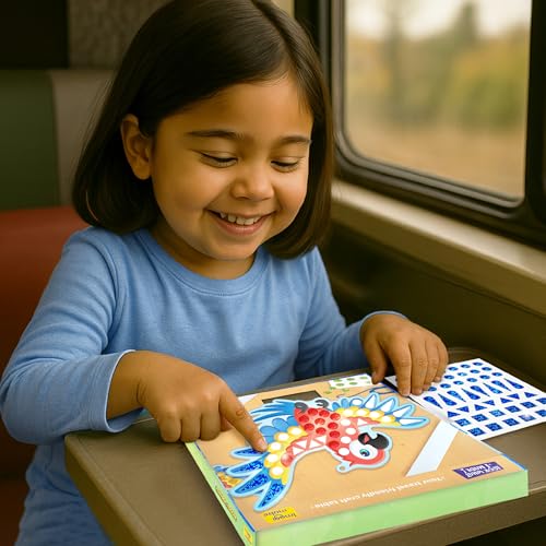 Imagimake Mirror Mosaic - Birds, 5 Templates, 450+ Stickers | Mess-Free Craft Activity, Screen-Free Creative Art Kit for Kids, Birthday Gift for Boys & Girls Ages 3,4,5,6,7 Years Old - style: 6. Birds