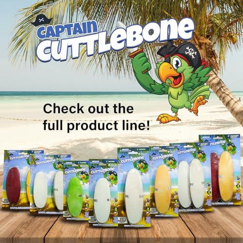 A&E Cage Co Captain Cuttlebone Natural Cuttlebone for Birds, 5 lb Bulk Box | Extra-Large Pieces, Natural Calcium Source, Supports Beak Trimming, For Breeders & Aviaries, 6-8 Inch