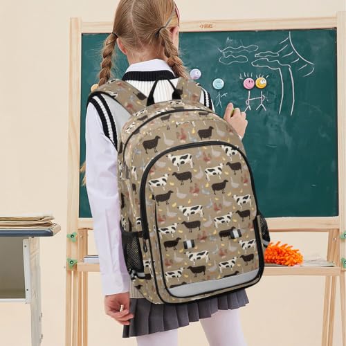 Kids Backpack Elementary Middle School Bags for Boys Girls | Travel, Daypack, Lightweight, Waterproof, with Reflective Strip - color: Multi 22