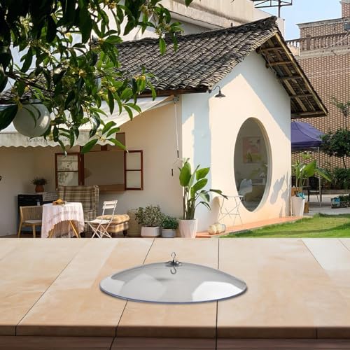 Clear Plastic Squirrel Baffle Weather Guard for Hanging or Pole-Mounted Wild Bird Feeders, for Heavy-Duty Outdoor Accessory