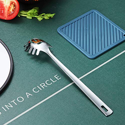 Spaghetti Spoon, Berglander Pasta Server, Stainless Steel Pasta Spoon, Pasta Fork, Noddle Fork, Heat Resistant, Dishwasher Safe, Easy to Clean - size: K. Pasta Server