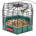 Kingsyard Squirrel Proof Platform Bird Feeder | Metal Mesh Tray, Recycled Poly Lumber Feeder, Great for Small Wildbirds Finches Bluebird Mealworm, Green - color: Green