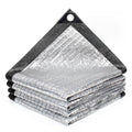 SUNNY GUARD 85% Aluminum Sun Shade Cloth, 8x8FT Heat Reflective Tarp | Reflective Aluminum Shade Cloth Blocks 85% Sunlight, Reduces Heat Buildup, and Keeps Gardens, Greenhouses and Cars Cooler - color: Sliver-85% Shade, size: 8x8FT