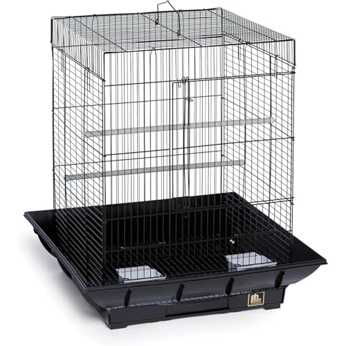 HomeStock Mountain Majesty Clean Life Bird Cage with Spacious Interior, Durable Build, Easy-to-Clean Features, and Secure Design for Birds' Comfort Black - color: Black