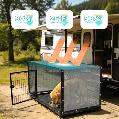 Amgo 90% UV Block Sun Shade Cloth for Dog Kennel Cover, 2' x 2' Grey Pet Playpen Sunshade with Grommets, Durable Mesh Tarp for Crate, Patio, Stable,Chicken Coop & Outdoor Privacy Screen. - color: Grey, size: 2' x 2' Custom Size