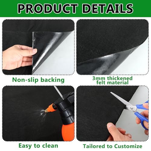 Large Bird Cage Mat, 35x47 Inch Under Pet Cage Mat for Bird Cages, Dog Crate Mat Liner, Reptile Aquariums, Waterproof Felt Liner with Non-Slip Backing for Kennel Training, Floor Protector - size: 35x47 Inch
