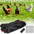 BSTPCOO 2.4" Mesh Nylon Bird Netting 50'x50', Poultry Netting, Chicken Net | Heavy Duty Bird Net for Chicken Coop, Hawk Net for Chicken Run, Aviary Nets, Garden Netting with Cable Ties and Stakes - size: 50'×50'-2.4''