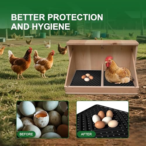 Nesting Pads for Chicken Coop - Chicken Nesting Pads for Laying Eggs 4 Pack, Washable & Reusable Chicken Coop Accessories, Black