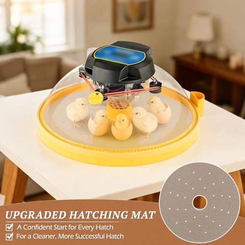 12 Pack Upgraded Corrugation Hatching Mat with Ventilation Holes, Textured Disposable and Absorbent Hatch Floor Covering, for Stable Chick Footing and Humidity Balance in 24-Egg Incubators