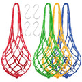 4pcs Chicken Vegetable Hanging Feeder Polyester Chicken Vegetable String Bag with Metal Hooks in Coop Veggies Holder Feeding for Poultry, Hens, Duck(4 Colors)