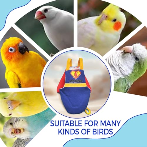 Bird Diaper Cockatiel Clothes Flight Suite, Reusable Parrot Nappy with Waterproof Inner Layer (YELLOE-M) - size: YELLOE-M