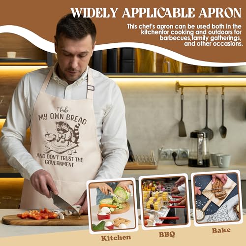 Sourdough Apron for Women with Deep Pockets - Funny Bakers Apron, Unique Sourdough Gifts for Women & Bread Bakers, Adjustable Kitchen Apron for Mom, Mother’s Day Baking Gift - B11 - color: I Bake My Own Bread 1