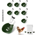 Chicken Waterer 8-Pack Automatic Chicken Waterer Cups - No Waste Poultry Watering Solution for Chicken, Duck, Goose, Turkey with Easy Mounting System Poultry Waterer