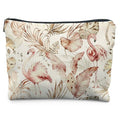 Boho Tropical Flamingo Beach Canvas Makeup Bag Gifts for Women | Flamingo Lover Gifts, Neutral Bird Palm Leaves Canvas Cosmetic Bag Beach Bags Travel Toiletry Zipper Pouch Storage Organizer - color: Flamingo