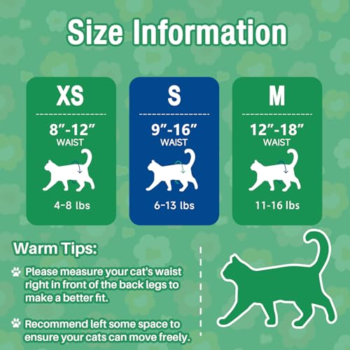 Pet Soft Disposable Cat Diapers - Diaper for Female & Male Cats, Puppy Doggie Diapers for Female Dogs with Adjustable Foam Tail Hole, Medium (24Pcs, GN Flowers) - size: Medium (24Counts)