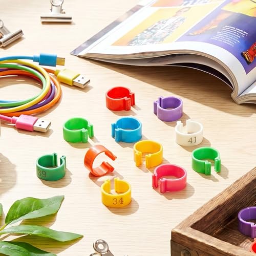 80 PCS Poultry Tags 16mm Plastic Chicken Leg Bands Color-Coded Leg Bands Duck Poultry Foot Tags for Chickens Ducks Goose Turkey Birds(Multicolor)