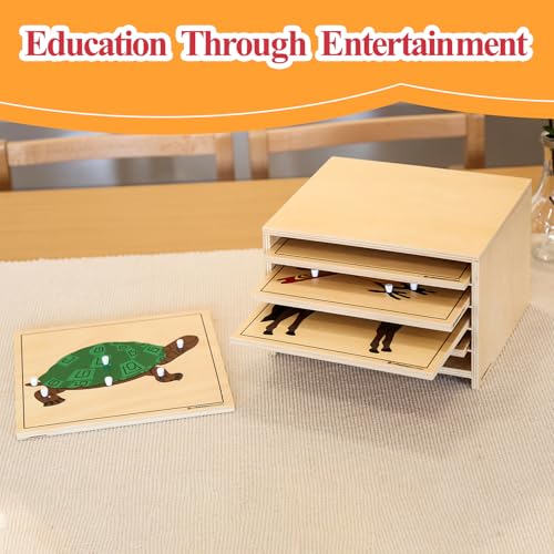 Montessori Wooden Turtle Puzzle for Kids Ages 3-6 – Educational Shape Sorting Toy for Preschool Learning, Fine Motor Skills & Problem Solving | Safe Toddler Puzzle for Home & Classroom (7-Pieces) - color: Turtle