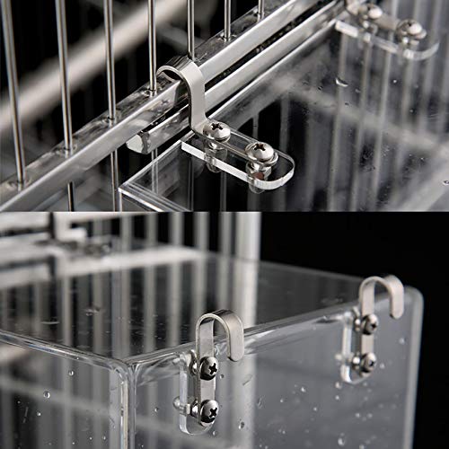 Hanging Bird Bath Cage, Cleaning Pet Supplies Cockatiel Bird Bathtub | for Little Bird Parrots Spacious Parakeets Portable Shower for Most Birdcage - size: 5.1"L x 5.1"W x 4.3"H