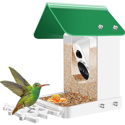 Bird feeders for Outdoors Compatible with Blink,Wyze and Other Smart Camera for Bird Watching with Your Security Cam,Gift for Bird Lover-(Camera NOT Included)