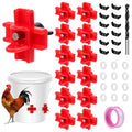 12 Pcs Horizontal Chicken Waterer Nipple, Automatic Poultry Nipple Watering | Leakproof Poultry Watering System with Drill Bits; Water Saving; Easy to Install; For Poultry Coop Ducks