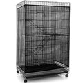 Shappy Large Bird Cage Seed Catcher,Bird Cage Cover Net Skirt Guard,Adjustable Soft Airy Mesh Net for Parrot Parakeet Macaw(59.8 x 39.4 Inch/ 152 x 100 cm,Black) - color: Black, size: 59.8 x 39.4 Inch/ 152 x 100 cm