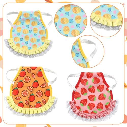3 Pcs Waterproof Chicken Saddles for Hens for Protection,Elastic | Chicken Saddles, Breathable Poultry Feather Chicken Back Protector for Small Medium Large Hens(Orange,Pineapple,Strawberry)