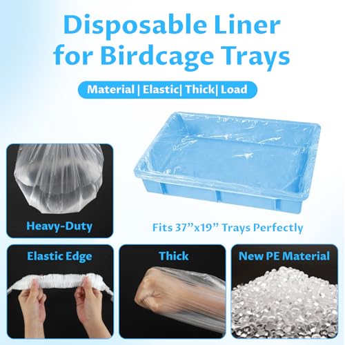 Disposable Small Animal Cage Liners, Plastic Liners Can Cover 37x19, 34x22 30x20 Inches, Suitable For Rabbits, Birds, Guinea Pigs, Chinchillas(50)
