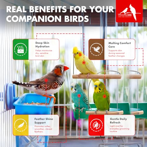 Aloe Vera Spray 4 Fl Oz - Natural Skin & Feather Care Spray | Soothes Dry Skin & Supports Healthy Feathers – Easy to Use Bottle for Gentle Hydration for All Birds - size: 4 Fluid Ounces