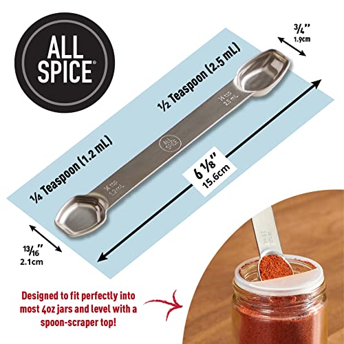 Stainless Steel Double Sided Measuring Spoon- 1/2 Teaspoon and 1/4 Teaspoon - size: Half teaspoon/ Quarter Teaspoon