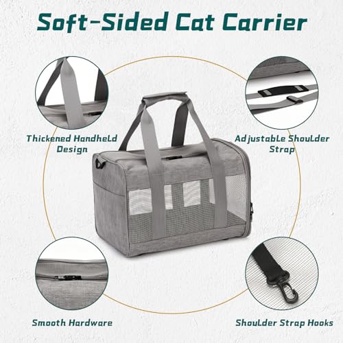 PINVNBY Small Pet Carrier, Guinea Pig Carrier, Bunny Carrier for Travel Camping Outdoor, Breathable Pet Portable Hand Bag for Hamster Rabbit Guinea Pig（Gray） - color: Gray