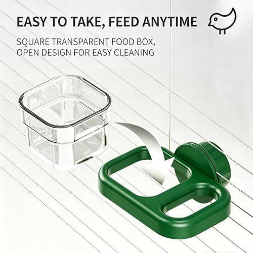 Bird cage Feeder,Bird cage Food Bowls,Parrot Feeder,Bird Feeding,Dish Water Cups,Stand Hanging Parakeet Food Container,Bird Food Bowl for cage,Food and Water Bowls,for Birds or Budgie Parrot
