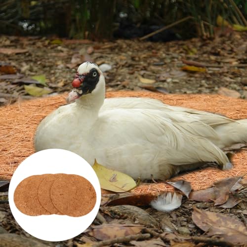 TOYANDONA 4 Pack Chicken Nesting Pads Coconut Fiber Egg Cushions for Coop Nesting Box Pads for Laying Hens Reusable Pet Nest Supplies for Rabbits Birds Cats and Dogs 11.81 X 11.81 X 0.35 in