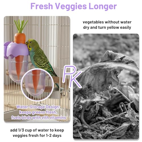 Parakeet Cage Accessories, Millet Holder for Bird Cage, No Mess Bird Feeder Suitable for Pet Feeding and Maintaining Food