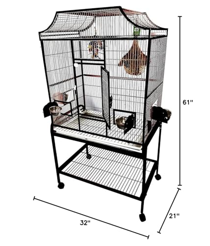 A&E Cage Co. Elegant Style Flight Cage, 32" x 21", Blue (MA3221FL Blue)