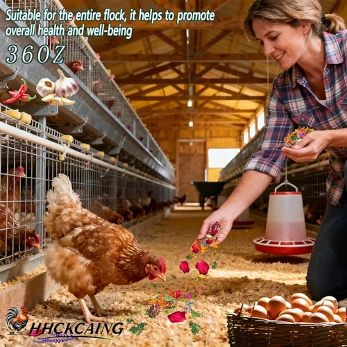 36 oz Nesting Herbs for Chicken coop – All-Natural Chili Blend for Nest Boxes & Bedding, Backyard Chicken Herbal Supplement, Promotes Balanced Digestive Health, Feather Quality, and Egg Production