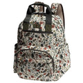 Diaper Bag Backpack Corduroy Multifunction Baby Fashion Travel Pack office Laptop Bag - color: Leaf Bird