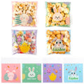 100 PCS Self Sealing Clear Easter Ziplock Bags, Easter Cellophane Treat Goodie Snack Party Favor Ziplock Cookie Bags Holiday Candy Bag Plastic Gift Bags for Gift Giving Wrap - color: 100 easter bags