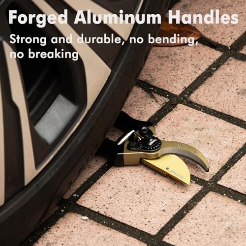 RESTMO Pruning Shears, 8.6 Inch, Titanium Blade, Bypass, Black | Professional garden shears. Premium SKS5 steel blade. Forged aluminum handles. Long-lasting sharpness. For gardening. - size: Garden Pruning Shears（Black）
