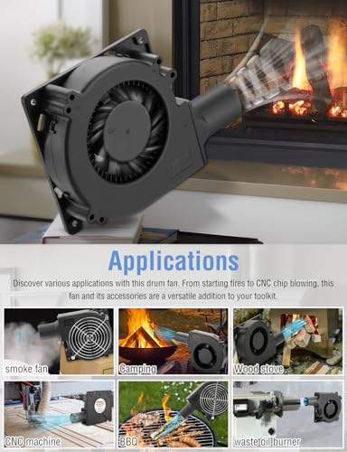 Wathai 120mm x 32mm Small Blower Fan 12V with AC 110V 120V Variable Speed | Dual Ball variable speed blower squirrel cage fan blower for waste oil burner BBQ Smoker DIY Cooling Projects - style: 12032 110V-240V