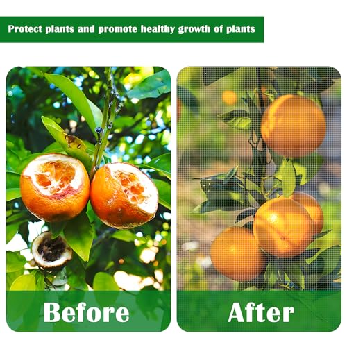 2 Pcs Fruit Tree Netting, 7 x 8 Ft Large Insect Bird Barrier Tree Net with Drawstring, Garden Bird Netting Plant Cover for Protect Plant Fruit Flower from Insect Bird - color: 2pcs- 7x8 Ft
