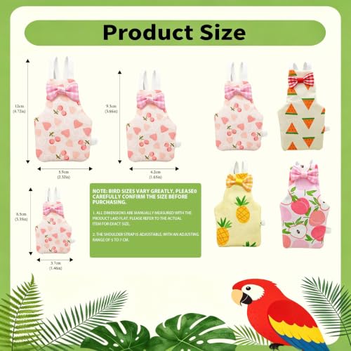 4Pcs Reusable Waterproof Bird Diaper Suit, Cute Pet Nappy Clothes for Parrot Duck Chicken Pigeon Small Pets (L) - size: L