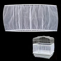 Soft Airy Bird Cage Net Cover, Bird Cage Seed Catcher, Skirt Guard Gauze Birdcage Mesh Netting for Round Square Cages, Reuseable (White, L) - color: White, L