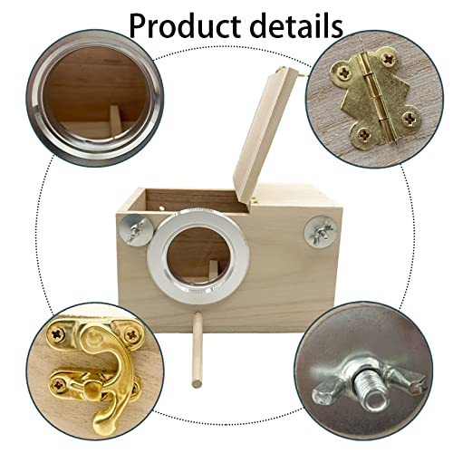 Parakeet Breeding Box Birds Natural Wooden House Lovebird Nesting Mating Box 7Pcs Bird Supplies for Cockatiel Finch Canary Budgie Aviary (7.67×4.72x4.72 in)