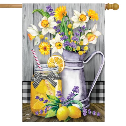 Briarwood Lane Lemonade Summer House Flag - color: 09 - Lemonade Garden