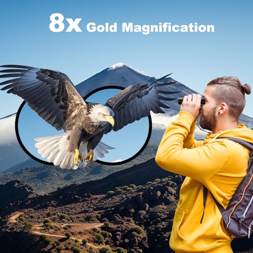 USCAMEL Compact Binoculars for Adults 8x21: Small Binoculars for Travel | FMC optics, BAK4 prism, easy focus and lightweight design for bird watching, cruises, concerts, hiking and gifts